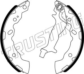 Trusting 253.729 - Комплект гальм, барабанний механізм autocars.com.ua