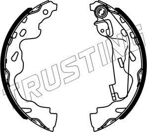 Trusting 253.731 - Комплект гальм, барабанний механізм autocars.com.ua