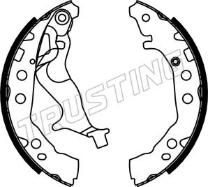 Trusting 253.737 - Комплект гальм, барабанний механізм autocars.com.ua