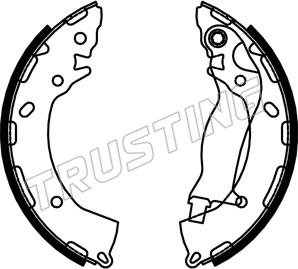 Trusting 253.747 - Комплект гальм, барабанний механізм autocars.com.ua