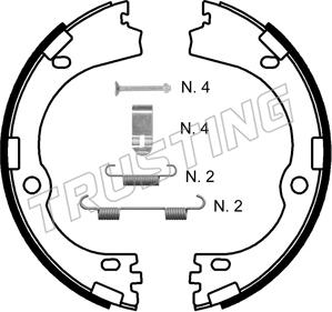 Trusting 253.752K - Комплект гальм, ручник, парковка autocars.com.ua