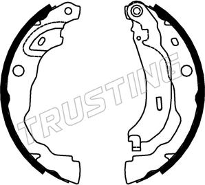 Trusting 253.753 - Комплект тормозных колодок, барабанные autodnr.net