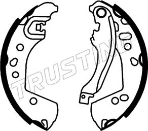 Trusting 253.766 - Комплект гальм, барабанний механізм autocars.com.ua