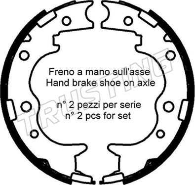 Trusting 253.774 - Комплект гальм, ручник, парковка autocars.com.ua
