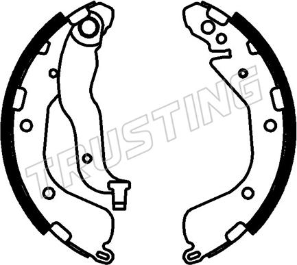 Trusting 253.787 - Комплект гальм, барабанний механізм autocars.com.ua