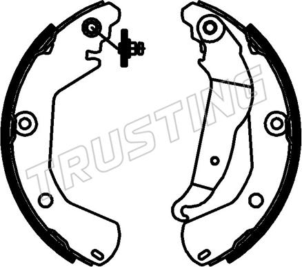 Trusting 253.789 - Комплект гальм, барабанний механізм autocars.com.ua