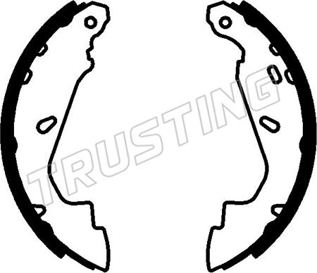 Trusting 253.790 - Комплект гальм, барабанний механізм autocars.com.ua