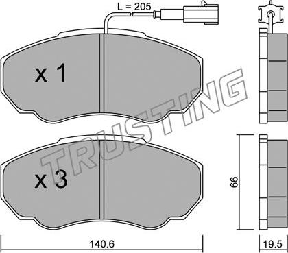 Alfarome/Fiat/Lanci 6001073165 - Гальмівні колодки, дискові гальма autocars.com.ua