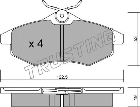 Trusting 337.0 - Тормозные колодки, дисковые, комплект avtokuzovplus.com.ua