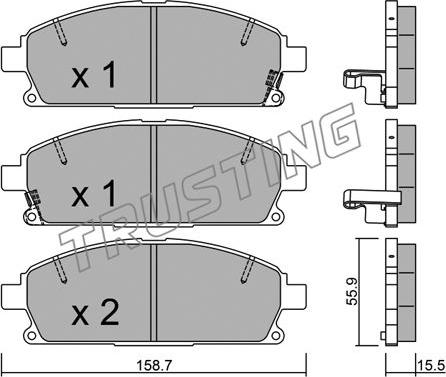 Trusting 421.2 - Гальмівні колодки, дискові гальма autocars.com.ua