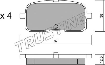 Trusting 461.0 - Гальмівні колодки, дискові гальма autocars.com.ua