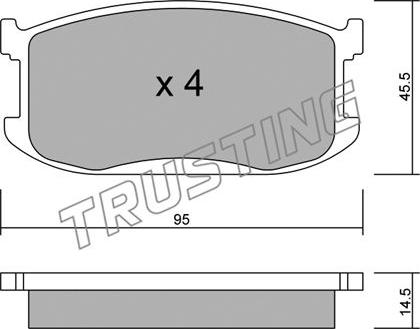 Trusting 483.0 - Гальмівні колодки, дискові гальма autocars.com.ua