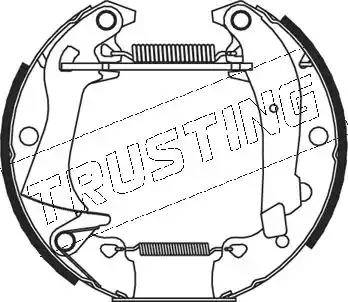Trusting 5016 - Комплект гальм, барабанний механізм autocars.com.ua