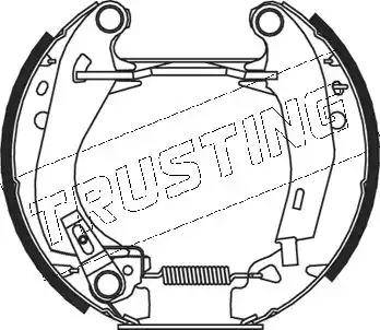 Trusting 5044 - Комплект гальм, барабанний механізм autocars.com.ua