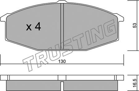 Trusting 506.0 - Тормозные колодки, дисковые, комплект avtokuzovplus.com.ua