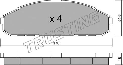 Trusting 511.0 - Тормозные колодки, дисковые, комплект autodnr.net