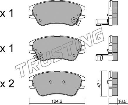 Trusting 518.0 - Гальмівні колодки, дискові гальма autocars.com.ua