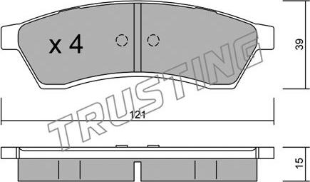 Trusting 526.0 - Гальмівні колодки, дискові гальма autocars.com.ua