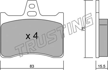 Trusting 547.0 - Тормозные колодки, дисковые, комплект avtokuzovplus.com.ua