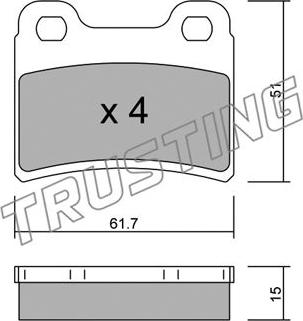 Trusting 551.0 - Гальмівні колодки, дискові гальма autocars.com.ua