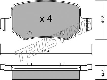 Trusting 581.0 - Гальмівні колодки, дискові гальма autocars.com.ua