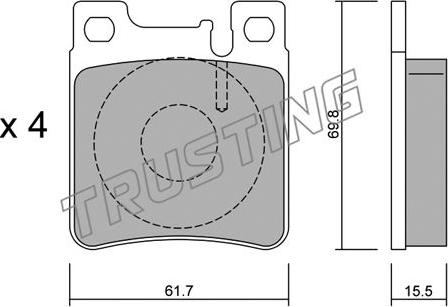 Trusting 583.0 - Тормозные колодки, дисковые, комплект autodnr.net