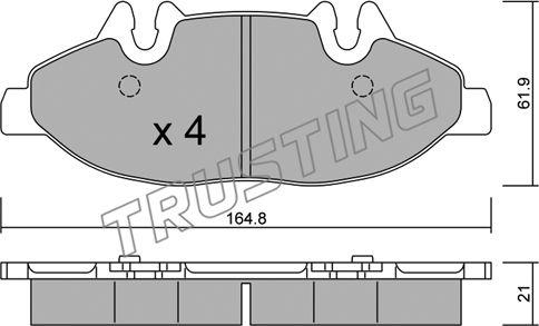 Trusting 591.0 - Тормозные колодки, дисковые, комплект avtokuzovplus.com.ua