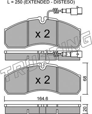 Trusting 594.7 - Гальмівні колодки, дискові гальма autocars.com.ua