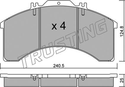 Trusting 597.0 - Тормозные колодки, дисковые, комплект avtokuzovplus.com.ua