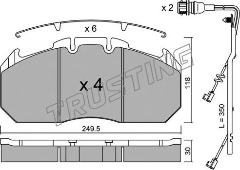 Trusting 603.0W - Гальмівні колодки, дискові гальма autocars.com.ua