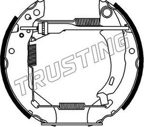 Trusting 6045 - Комплект гальм, барабанний механізм autocars.com.ua