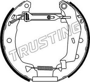 Trusting 6053 - Комплект тормозных колодок, барабанные autodnr.net