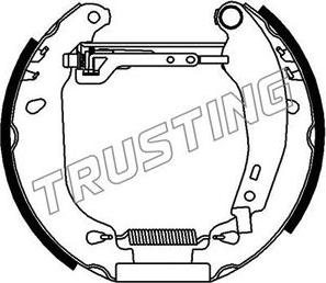 Trusting 6058 - Комплект гальм, барабанний механізм autocars.com.ua