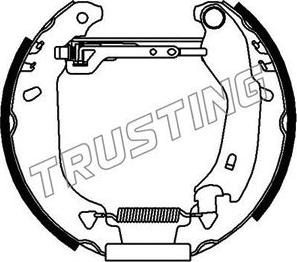 Trusting 6062 - Комплект тормозных колодок, барабанные autodnr.net