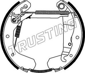 Trusting 6068 - Комплект тормозных колодок, барабанные autodnr.net