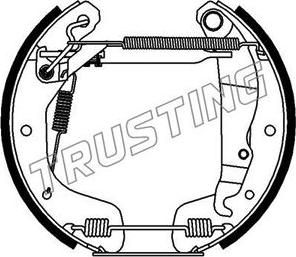 Trusting 6112 - Комплект гальм, барабанний механізм autocars.com.ua