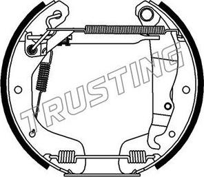 Trusting 6118 - Комплект гальм, барабанний механізм autocars.com.ua