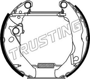 Trusting 6122 - Комплект гальм, барабанний механізм autocars.com.ua