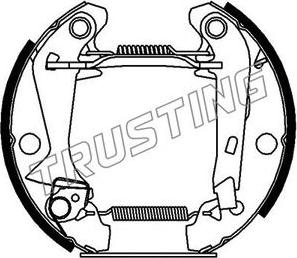 Trusting 6126 - Комплект тормозных колодок, барабанные autodnr.net