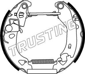 Trusting 6127 - Комплект тормозных колодок, барабанные avtokuzovplus.com.ua