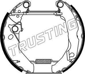 Trusting 6136 - Комплект гальм, барабанний механізм autocars.com.ua