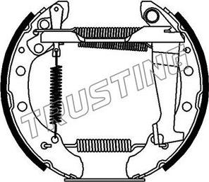 Trusting 6144 - Комплект тормозных колодок, барабанные autodnr.net