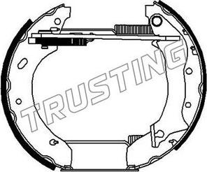 Trusting 6154 - Комплект гальм, барабанний механізм autocars.com.ua