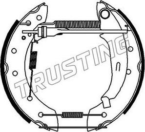 Trusting 6177 - Комплект гальм, барабанний механізм autocars.com.ua