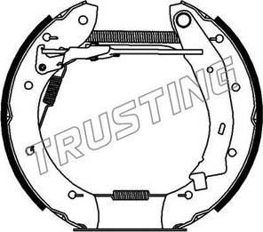 Trusting 6184 - Комплект гальм, барабанний механізм autocars.com.ua