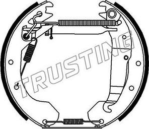 Trusting 6213 - Комплект гальм, барабанний механізм autocars.com.ua