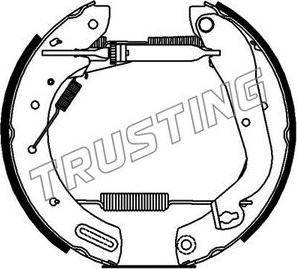 Trusting 622.0 - Комплект тормозных колодок, барабанные autodnr.net