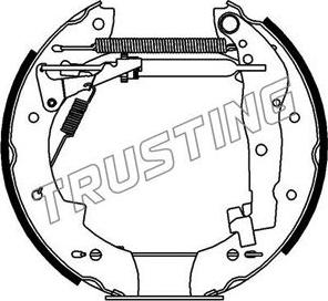 Trusting 6223 - Комплект тормозных колодок, барабанные autodnr.net