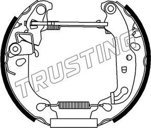 Trusting 6239 - Комплект гальм, барабанний механізм autocars.com.ua