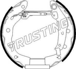 Trusting 6252 - Комплект тормозных колодок, барабанные autodnr.net